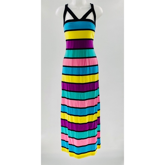 Derek Heart Dresses & Skirts - DEREK HEART Colorful Striped Maxi Dress A01